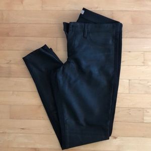 Banana Republic sloan pants in faux leather/fabric